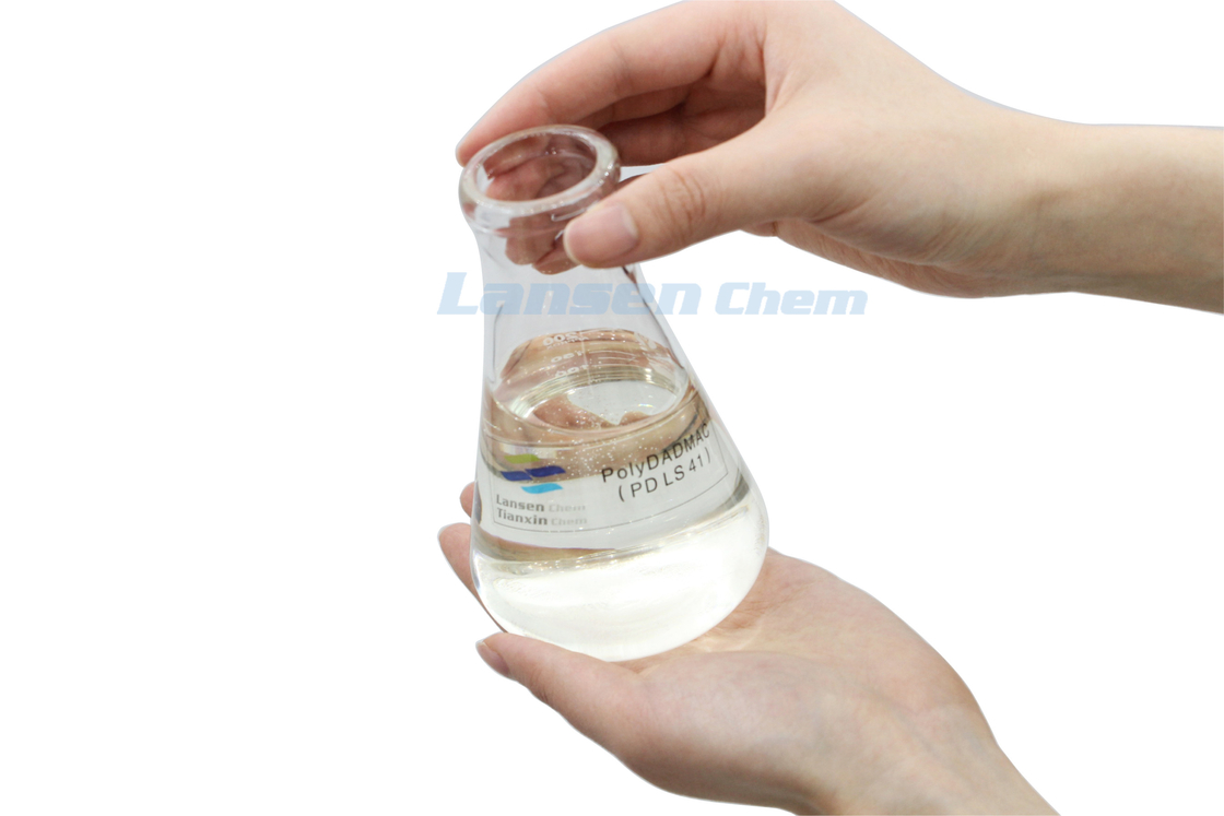 polymère de dadmac liquide 40% Polydadmac Coagulant d'ammonium Polymère polyDCD coagulants organiques applications de filtration