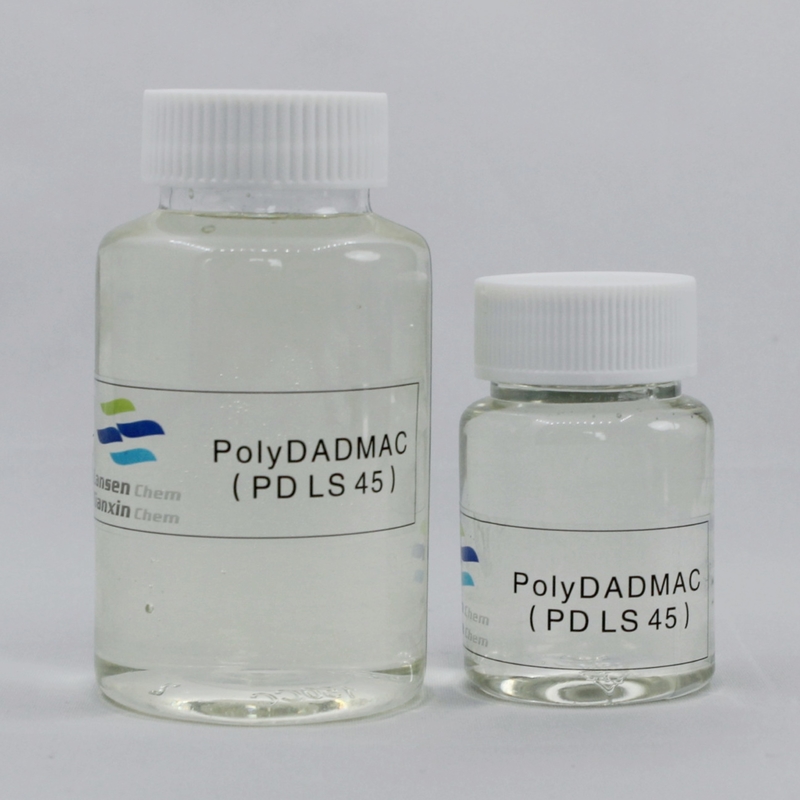 polymère de dadmac liquide 40% Polydadmac Coagulant d'ammonium Polymère polyDCD coagulants organiques applications de filtration