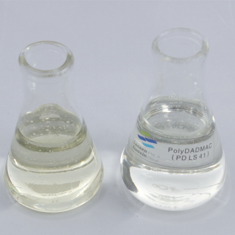 polymère de dadmac liquide 40% Polydadmac Coagulant d'ammonium Polymère polyDCD coagulants organiques applications de filtration