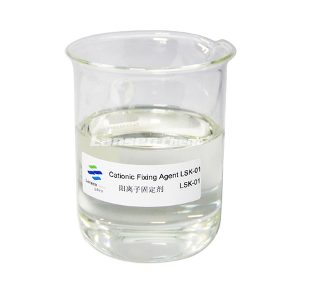Agent de fixation cationique liquide ambre réduisant la fixation anionique d'agent de la maladie de papier