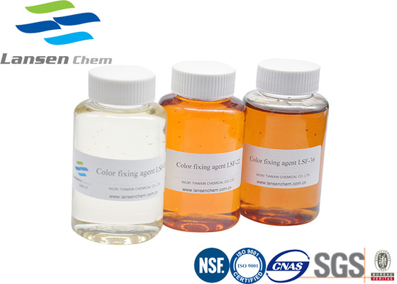 Soluble dans le traitement des eaux usées de tissus d'habillement d'agent de fixation de couleur d'eau froide