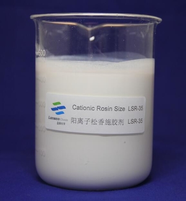 Stockage blanc 4-25℃ de rendement élevé d'émulsion de taille cationique de colophane de contenu solide de 35%