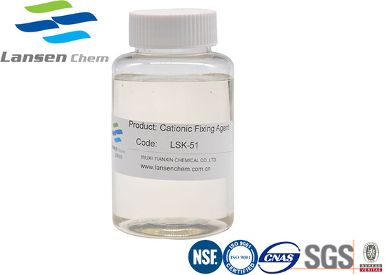 Polymère cationique liquide cationique d'ammonium quaternaire de Light Color Sticky d'agent de fixation de colorant