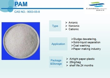 Agent auxiliaire de Pam Powder Domestic Sewage Chemical de polyacrylamide quaternaire